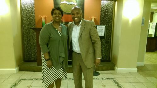Rodrick with conference co-host, Alfreda Parks